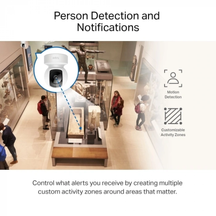 Tp-lınk Tapo C212, 3,0mpix, İç Ve Dış Mekan,  Wifi-ethernet, 9mt. Gece Görüşü, 360 Dönüş, Dikey Ve Yatay Hareket, İki Yönlü Ses Güvenlik Kamerası