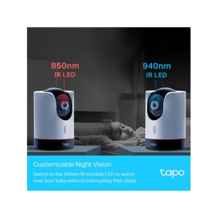 TP-LINK Tapo C225, 4,0Mpix, İç ve Dış Mekan, WiFi,  9Mt. Gece Görüşü, 360 Dönüş, Dikey ve Yatay Hareket, İki Yönlü Ses Güvenlik Yapay Zeka Destekli Kamera