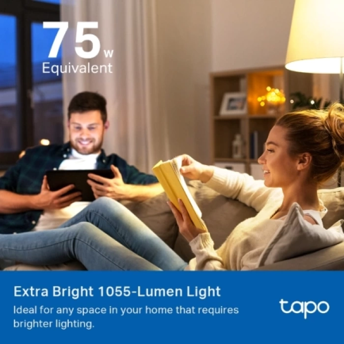 TP-LINK Tapo L535E, Wi-Fi, 75W, 1055 Lümen, Çok Renkli, Akıllı Ampul