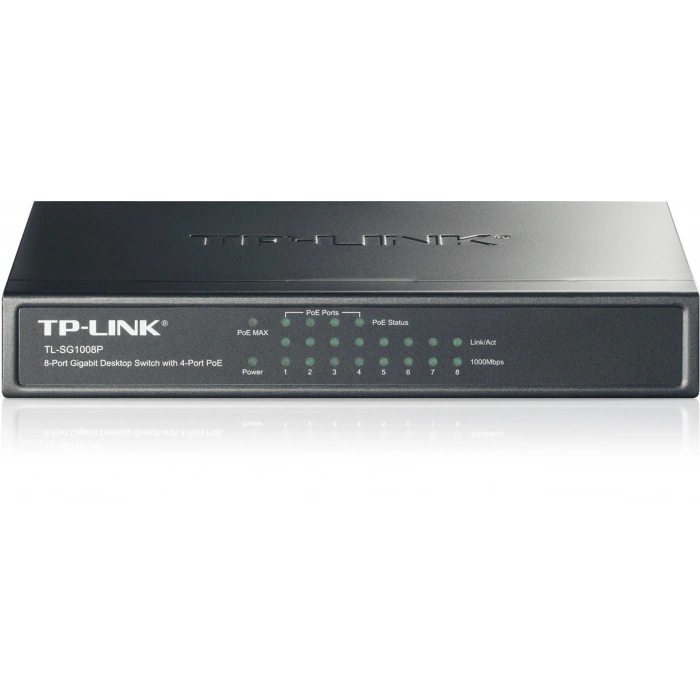 Tp-link Tl-sg1008p 8 Port 4 Port Poe+ 10-100-1000 Mbps Switch  Çelik Kasa