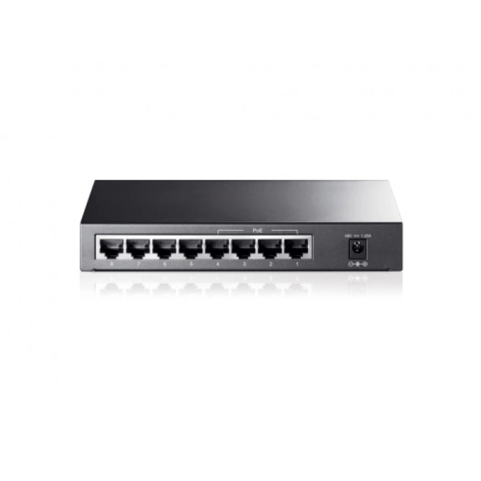 TP-LINK TL-SG1008P, 8 Port, GigaBit, 4 Port PoE, 55W, Yönetilemez, Metal Kasa, Masaüstü Switch