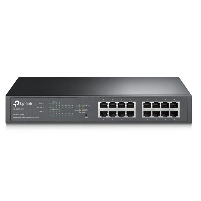 Tp-link Tl-sg1016pe 8 Port Poe+ 16 Port 10-100-1000 Mbps Switch Çelik Kasa Rack Mount
