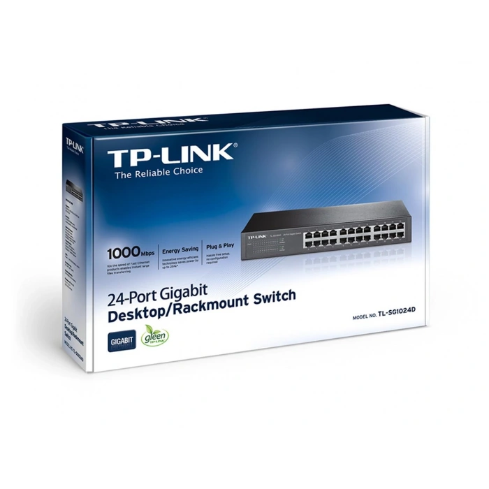 Tp-link Tl-sg1024d 24 Port 10-100-1000 Mbps Switch Çelik Kasa Rack Mount