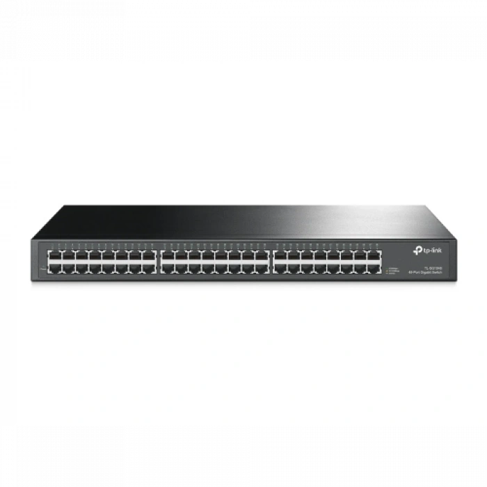 TP-LINK TL-SG1048, 48 Port, GigaBit, Yönetilemez, Metal Kasa, Rackmount Switch
