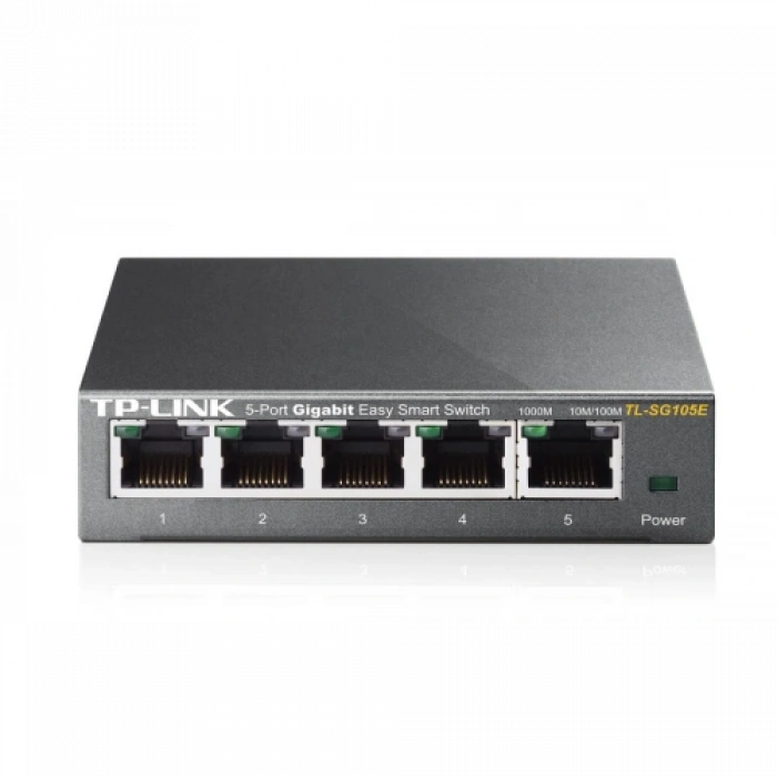 Tp-lınk Tl-sg105e, 5 Port, Gigabit, Easy Smart, Yönetilebilir, Masaüstü Switch