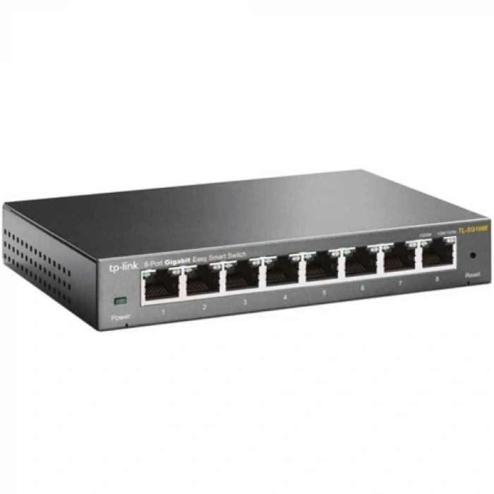 Tp-lınk Tl-sg108e, 8 Port, Gigabit, Easy Smart, Yönetilebilir, Metal Kasa, Masaüstü Switch
