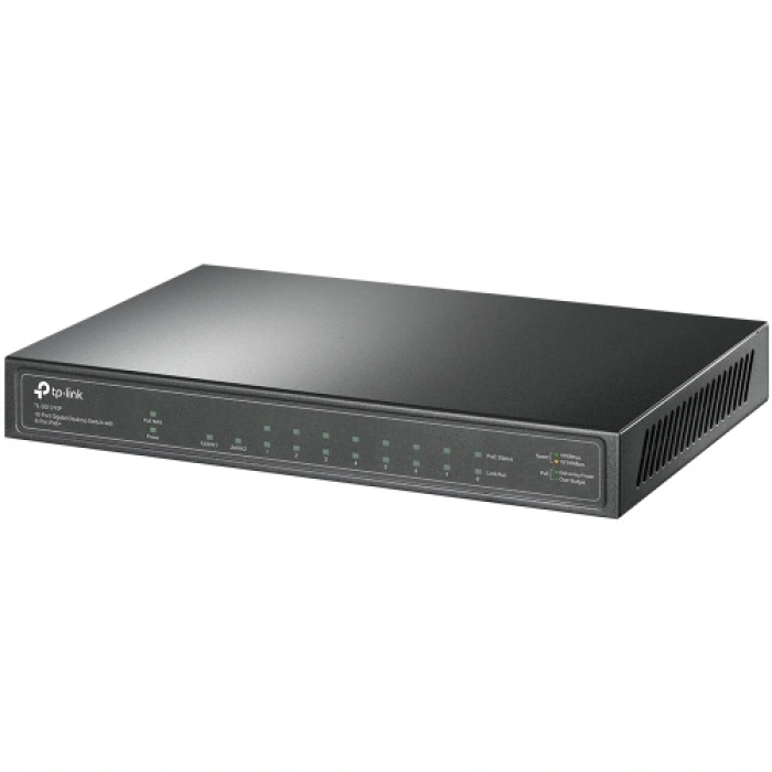 Tp-lınk Tl-sg1210p, 8 Port, Gigabit, Poe 63w, 1 Port Sfp, Yönetilemez, Masaüstü Switch