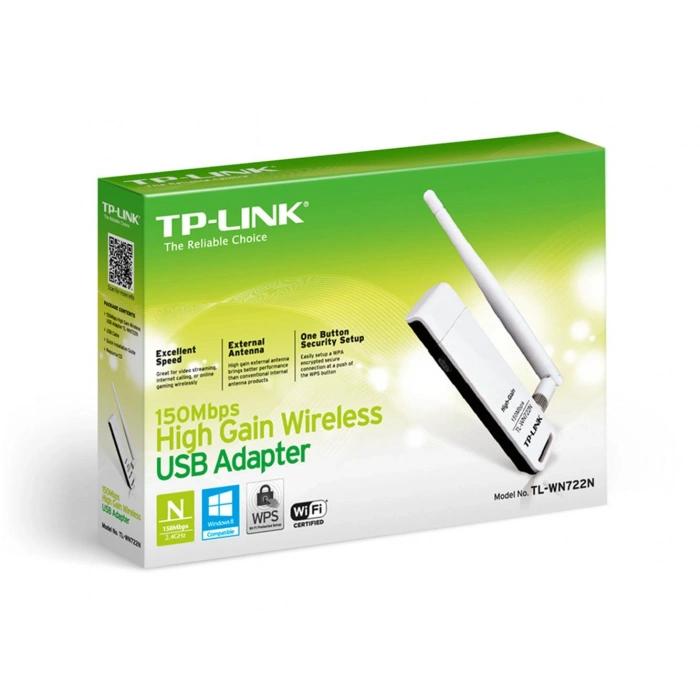 Tp-link Tl-wn722n 150 Mbps Antenli Kablosuz Usb Adaptör