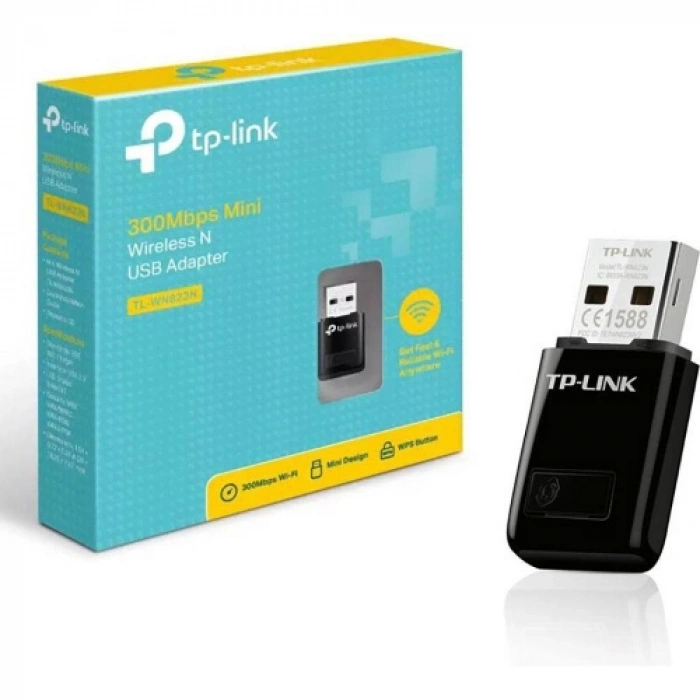 Tp-lınk Tl-wn823n, 300mbps, 2.4ghz, Dahili Anten, Mini Tasarım, Usb2.0, Wıreless Ethernet