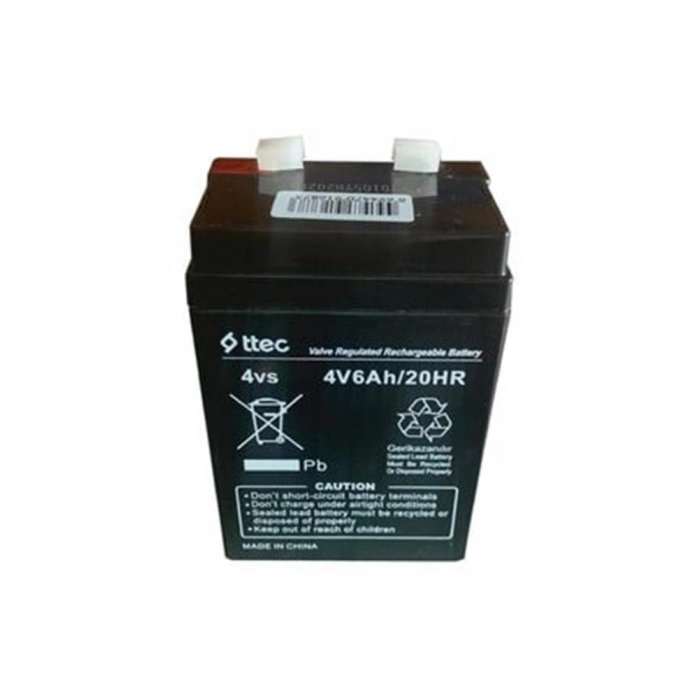 Ttec 4v 6ah Bakımsız Kuru Akü Işıldak Fener Akü
