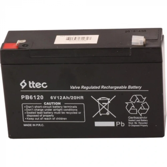 Ttec 6v 12ah Bakımsız Kuru Akü