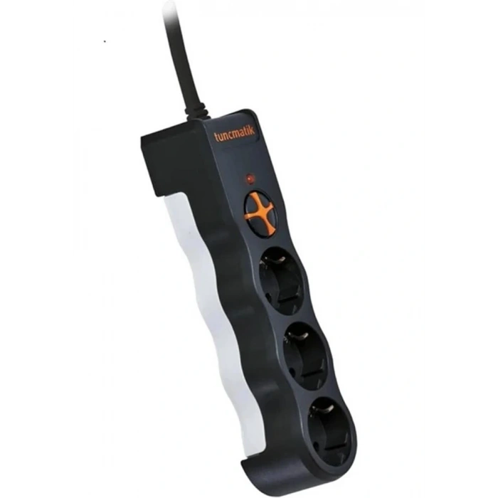 Tunçmatik Tsk19010 3li Enerji Koruma Powersurge Siyah 1050 Joule