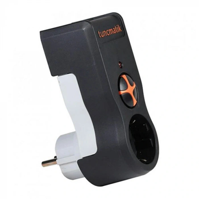 Tunçmatik Tsk19020 1li Enerji Koruma Powersurge 1li Siyah Priz 1050 Joule