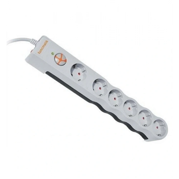 Tunçmatik Tsk5015 Powersurge Beyaz Beşli 2 Usb Girişli 1,5 Metre Akım Korumalı Priz