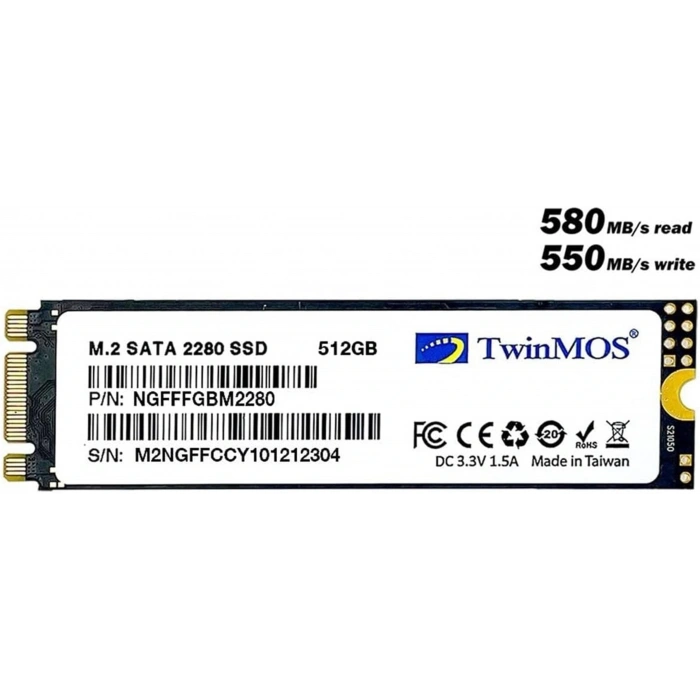 Twinmos 512gb Ngfffgbm2280 M.2 2280 Sata3 Ssd (580mb-550mb-s) 3dnand Ssd Disk