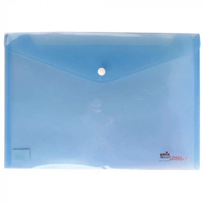 Umix Çıtçıtlı Dosya Şeffaf Mavi