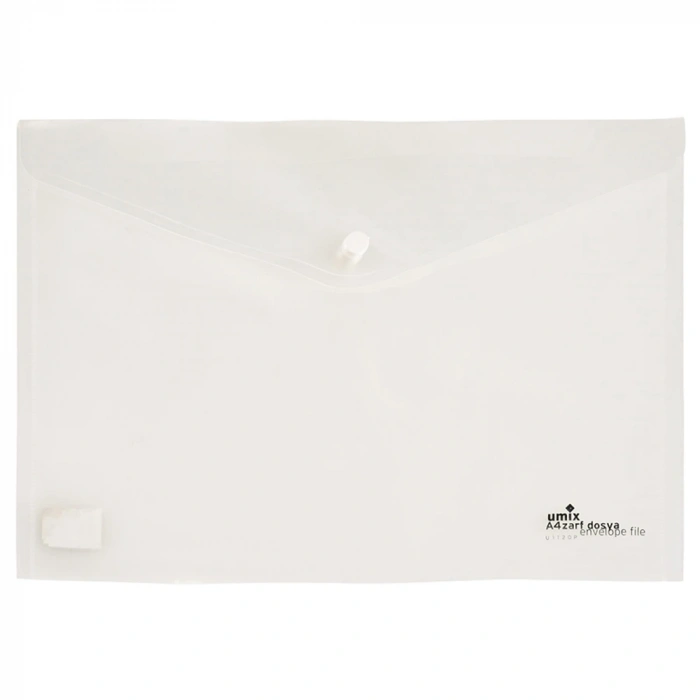 Umix Çıtçıtlı Zarf Dosya Şeffaf Eco Şeffaf U1120p-be-eco