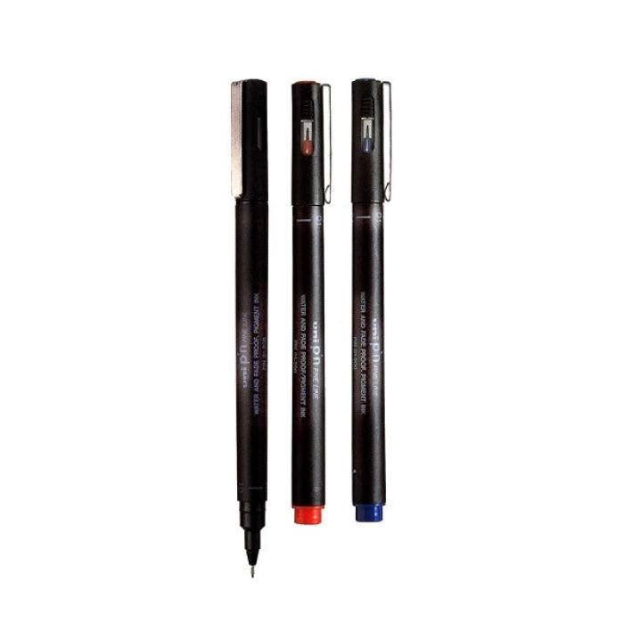 Uni-Ball Çizim Kalemi Akrilik Uçlu Fine Line Pin 0.3 MM Mavi PIN 03-200