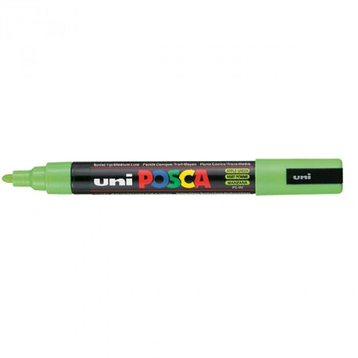 Uni-ball Markör Boyama Posca Su Bazlı Poster 1.8-2.5 Mm Elma Yeşili Pc-5m