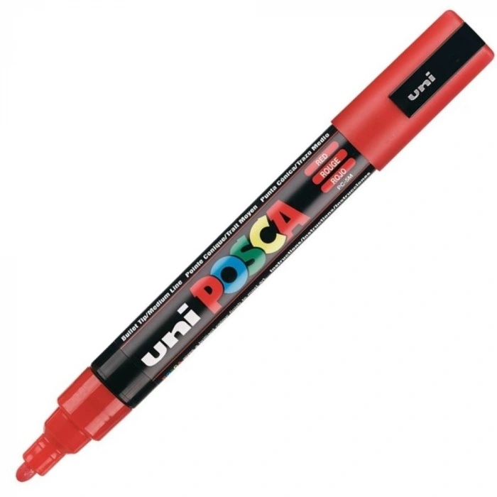 Uni-ball Posca 1.8-2.5 Su Bazli Poster Markörü Kırmızı N Pc-5m