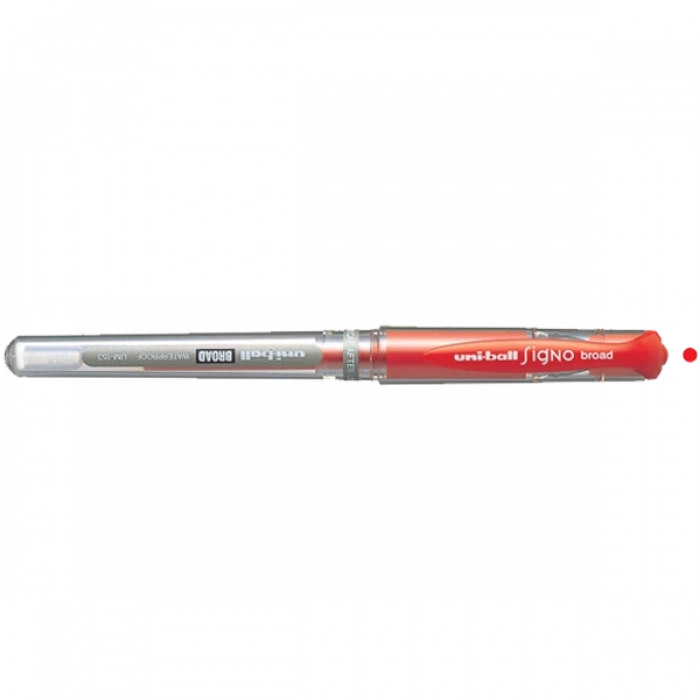 Uni-Ball Roller Kalem Signo Broad Jel Bilye Uç İmza Kalemi 1.0 MM Kırmızı UM-153