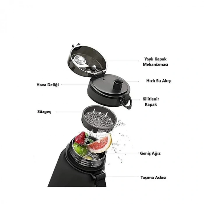 Uzspace Matara Tritan 500 ML Karışık Renk 3026-3