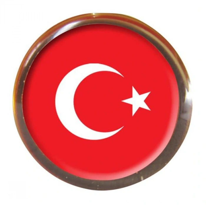 Vatan Rozet Türk Bayraklı Yuvarlak Vt601