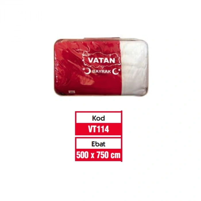 Vatan Türk Bayrağı Polyester 500x750 Vt114