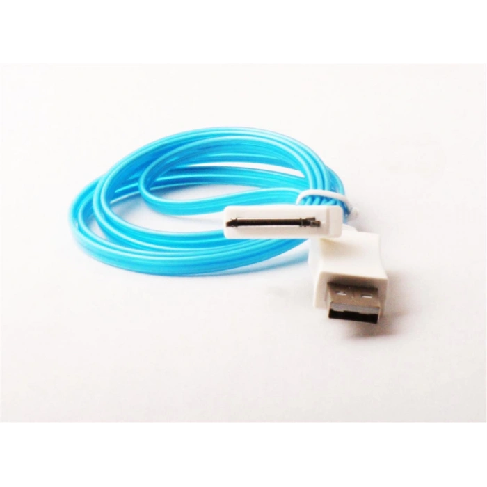 Vcom Cu272fs Iphone 4 1mt Ledli Kablo Mavi