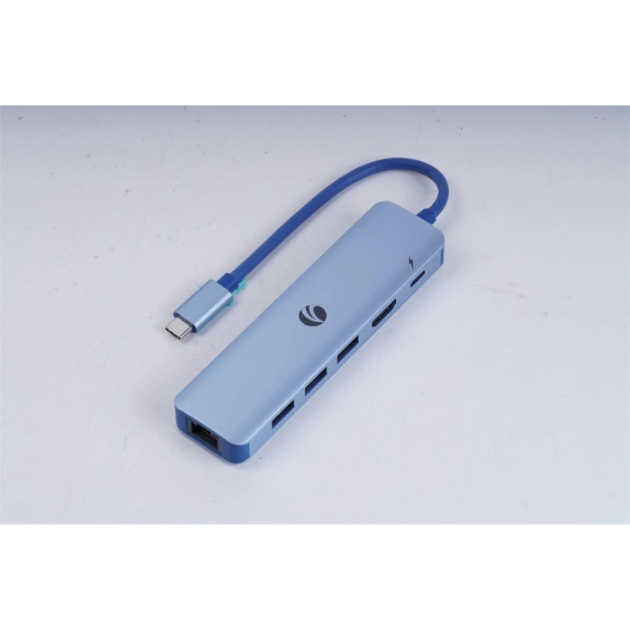 Vcom Cue55 Mavi Type-c To Hdmi(4k@30hz)+gigabit Lan+usb3.0+pd 3.0 100w Çoklayıcı