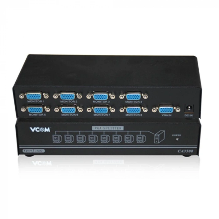 Vcom Dd138 1-8 Port 350mhz Metal Vga Splitter