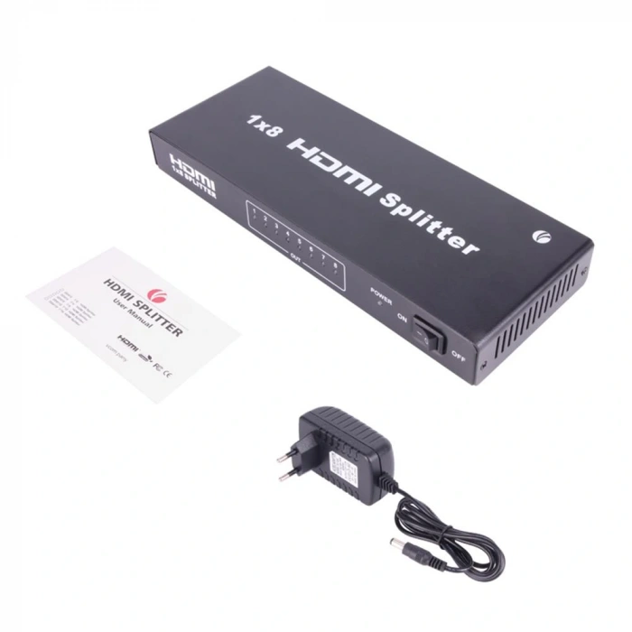 Vcom Dd418a 1-8 Port 1.4v 3d Metal Hdmi Splitter