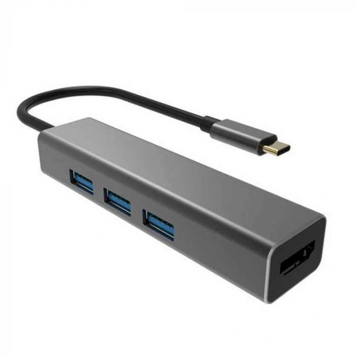 Vcom Dh318 Type-c To Usb 3.0-3 Hdmi Çevirici