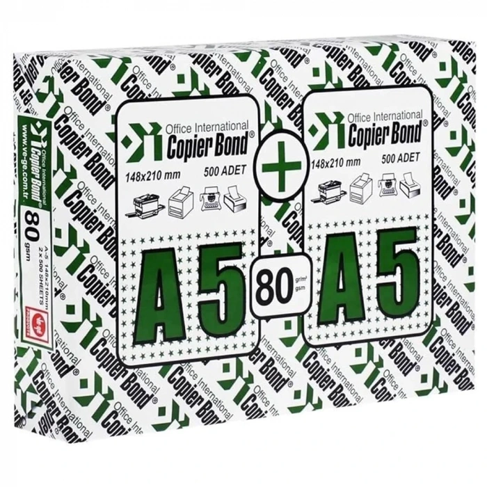 Vege Fotokopi Kağıdı Copier Bond 1000 Li A5 80 Gr