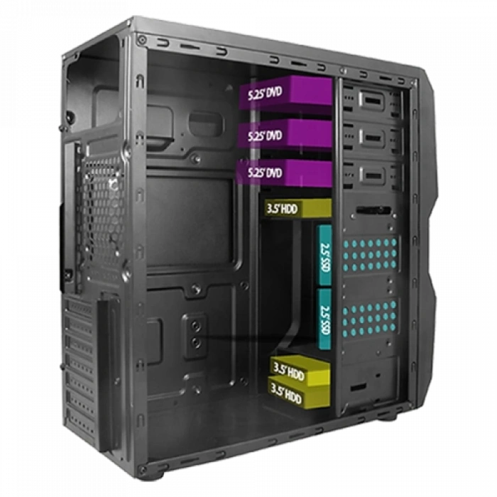 Vento Ta-k61 Mid Tower, 550w 80+ Siyah, Atx Kurumsal Kasa