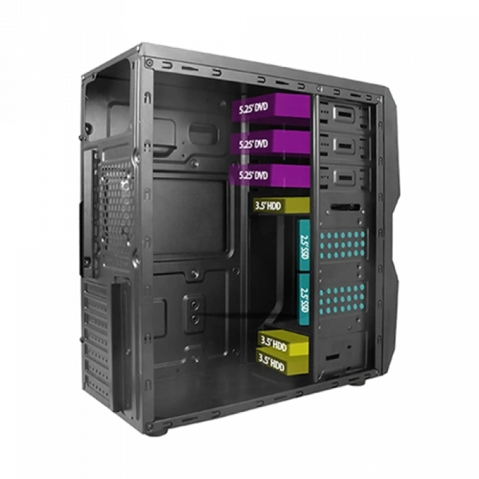 Vento Ta-k61 Mid Tower, Peak 500w Siyah, Atx Kurumsal Kasa