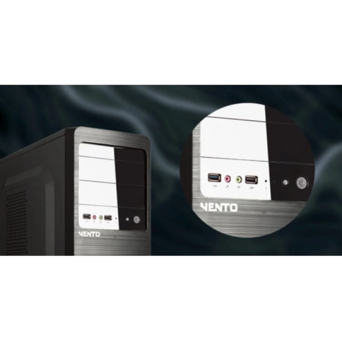 VENTO VS114F Mid Tower, Peak 350W Siyah, ATX Kurumsal KASA