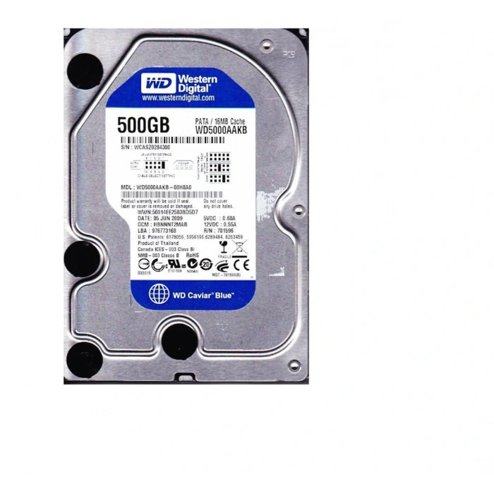 Wd 500gb 3.5 Ide 500gb 7200rpm 16mb Wd5000aakb (eski Tip Ide) Harddisk