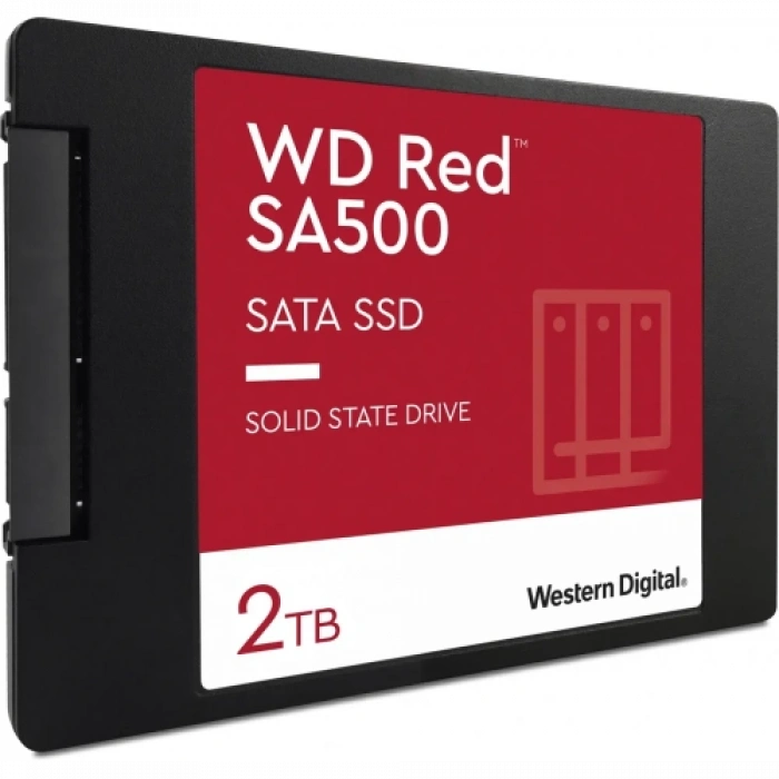 WD Red SA500, WDS200T2R0A, 2TB, 560/530, SERVER ve NAS için Enterprise, 2,5" SATA, SSD