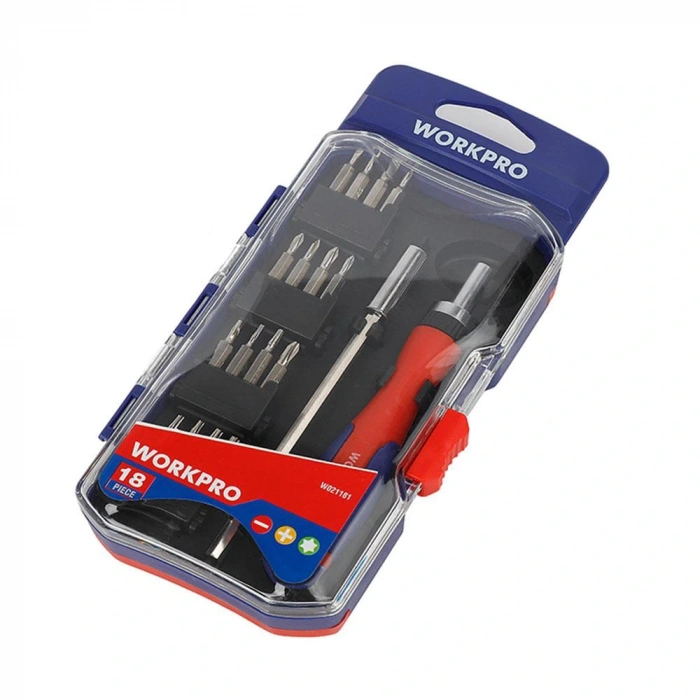 Workpro Wp200516 18 Parça Profesyonel Cr-v Cırcırlı Hassas/elektronikçi Bits Tornavida Seti