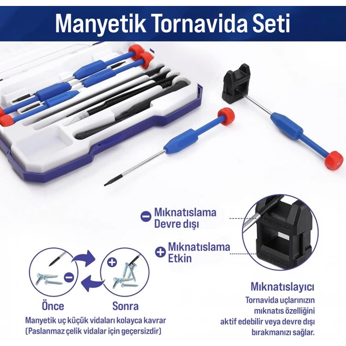 Workpro Wp200531 12 Parça Cr-v Elektronikçi Hassas Profesyonel Onarım Seti