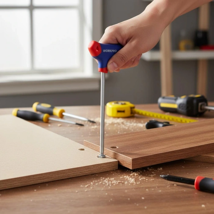 Workpro Wp200542 8 Parça Cr-v Top Başlı T Tipi Uzun Profesyonel Allen Anahtar Takımı