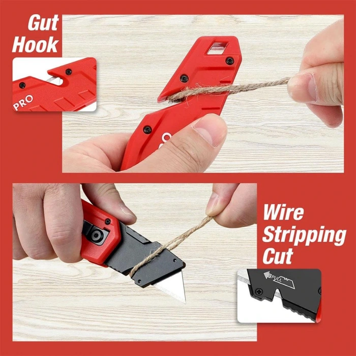 Workpro Wp211018 Profesyonel Katlanır Çok Amaçlı Rötuş Maket Bıçağı + 10 Adet Yedek Bıçak