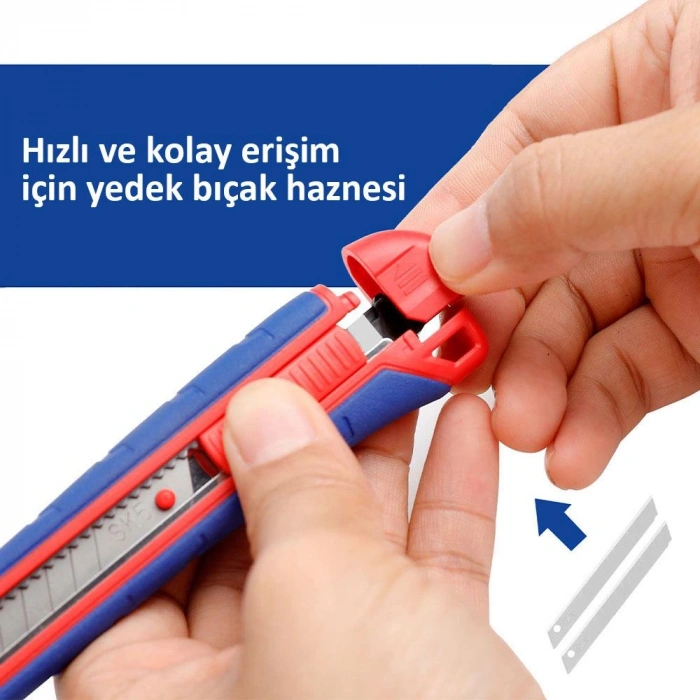 Workpro Wp212008 9mm Ağır Hizmet Paslanmaz Çelik Kasa Maket Bıçağı