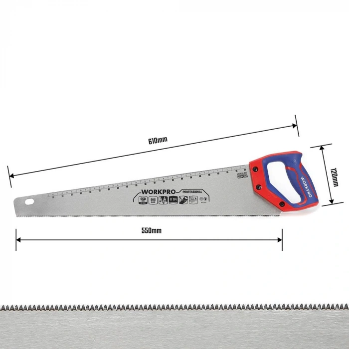 Workpro Wp215012 550mm Sk5 11 Tpı Ağır Hizmet Tipi El Testeresi