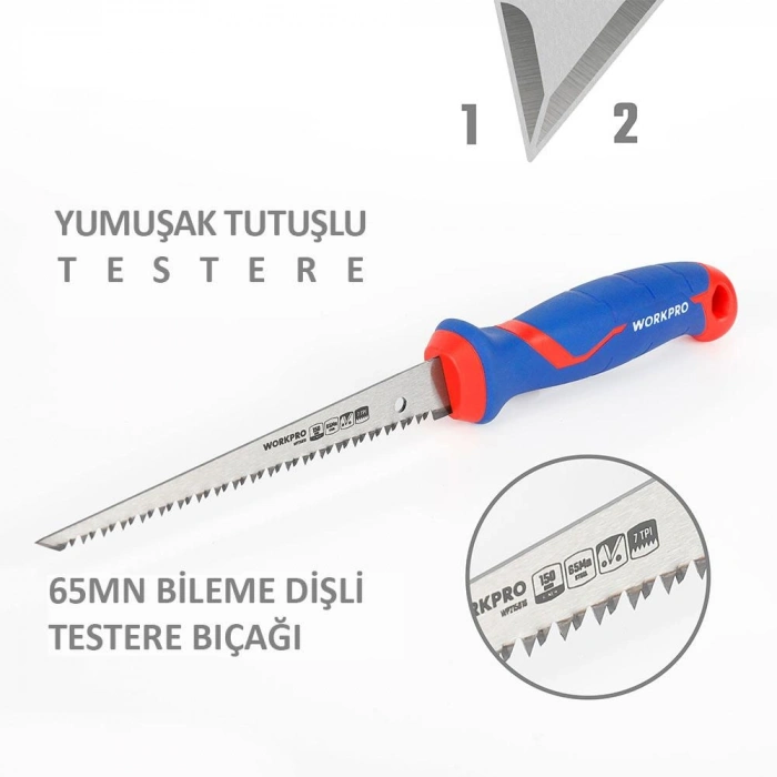 Workpro Wp215016 150mm Hızlı Kesim Profesyonel Alçıpan Testeresi