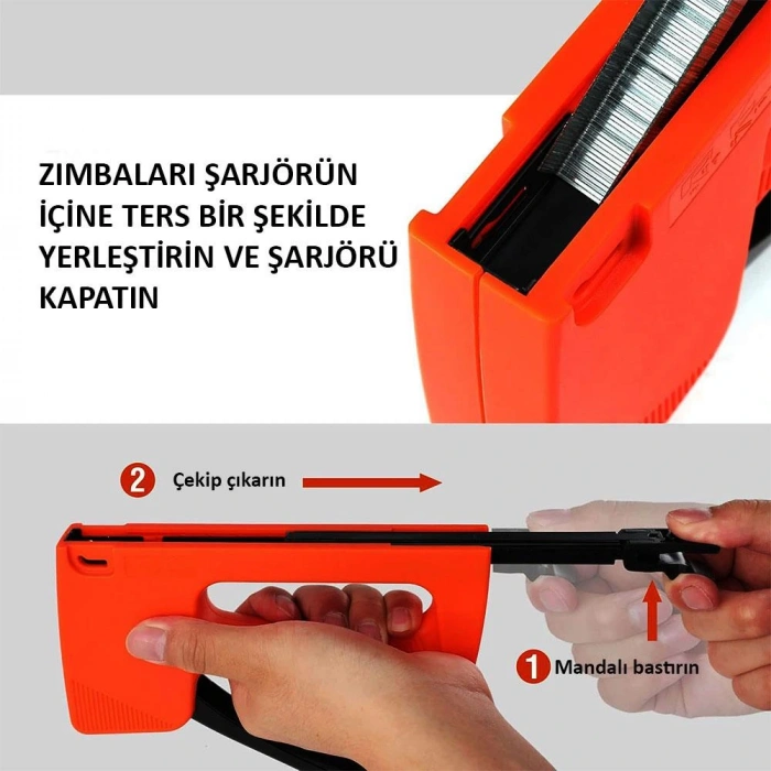 Workpro Wp223001 6-10mm Mekanik Zımba Tabancası + 800 Adet Zımba