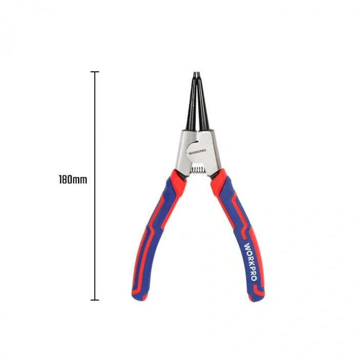 Workpro Wp231150 180mm Cr-v Düz Yaylı Profesyonel Dış Segman Pensesi