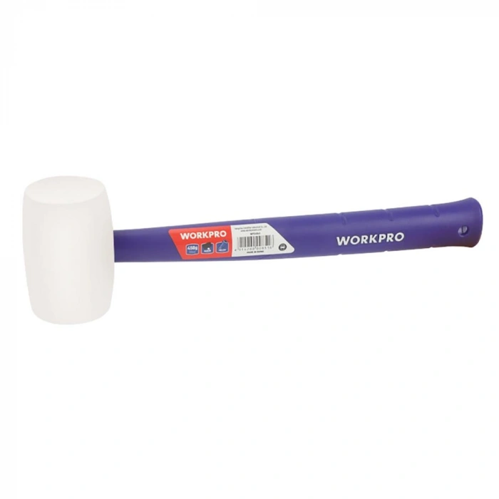Workpro Wp241040 57mm 450gr Pvc Pp Saplı Beyaz Kauçuk Tokmak