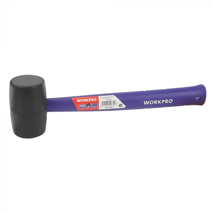 Workpro Wp241041 57mm 450gr Pvc Pp Saplı Siyah Kauçuk Tokmak